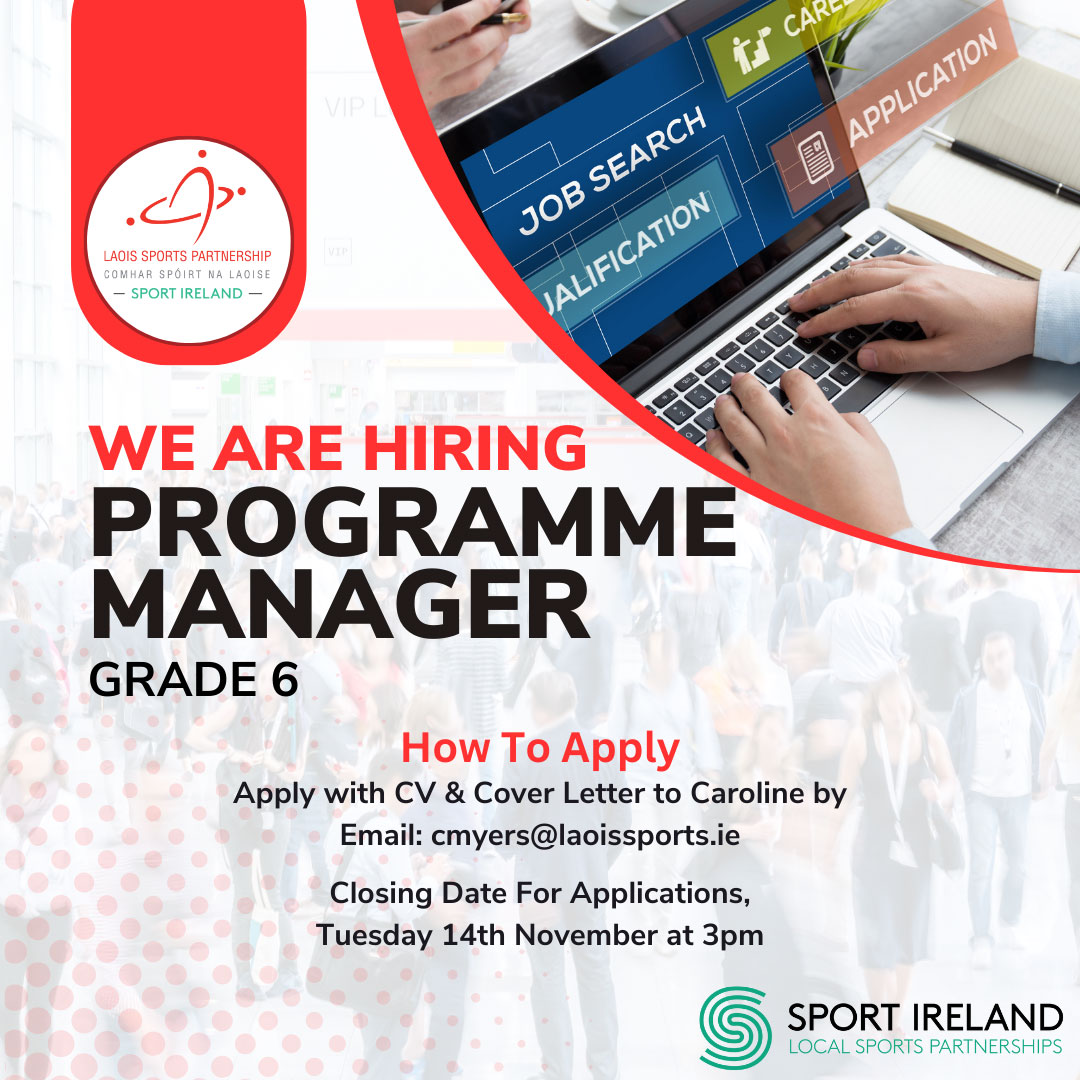 We Are Hiring: Programme Manager Grade 6. Closing date is November 14th 2024.