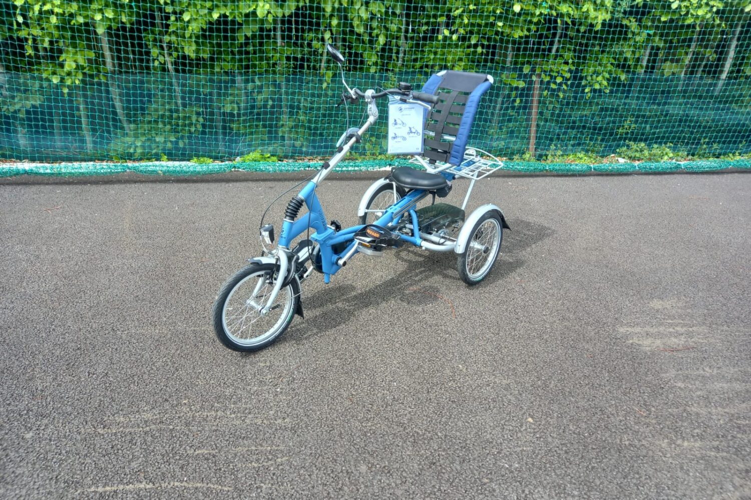 Blue accessible bicycle